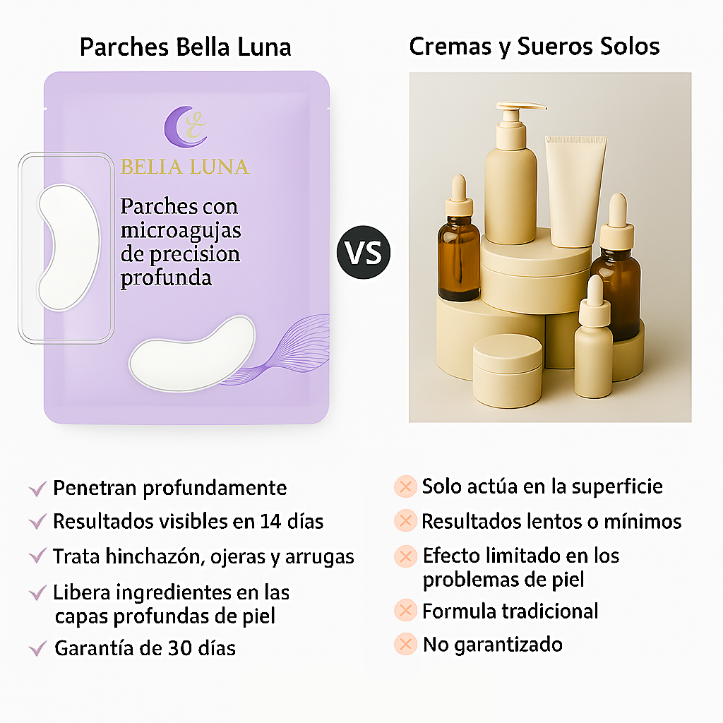 Parches de Microagujas + Ácido hialurónico para ojeras, bolsas y arrugas