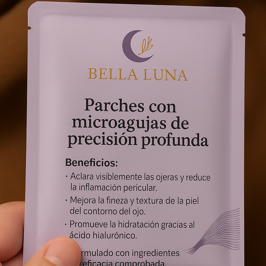 Parches de Microagujas + Ácido hialurónico para ojeras, bolsas y arrugas