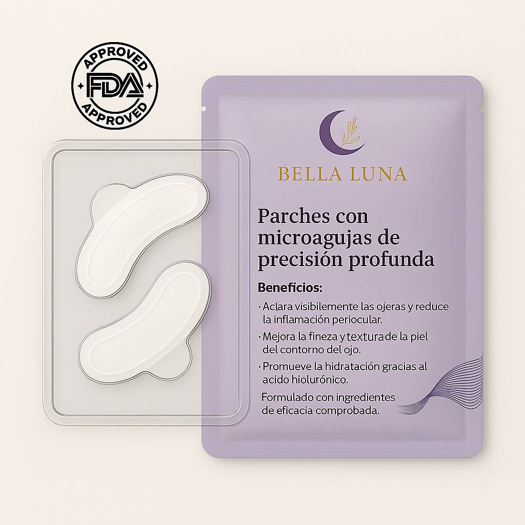 Parches de Microagujas + Ácido hialurónico para ojeras, bolsas y arrugas